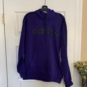 Adidas Deep Purple Hoodie with Black Accents